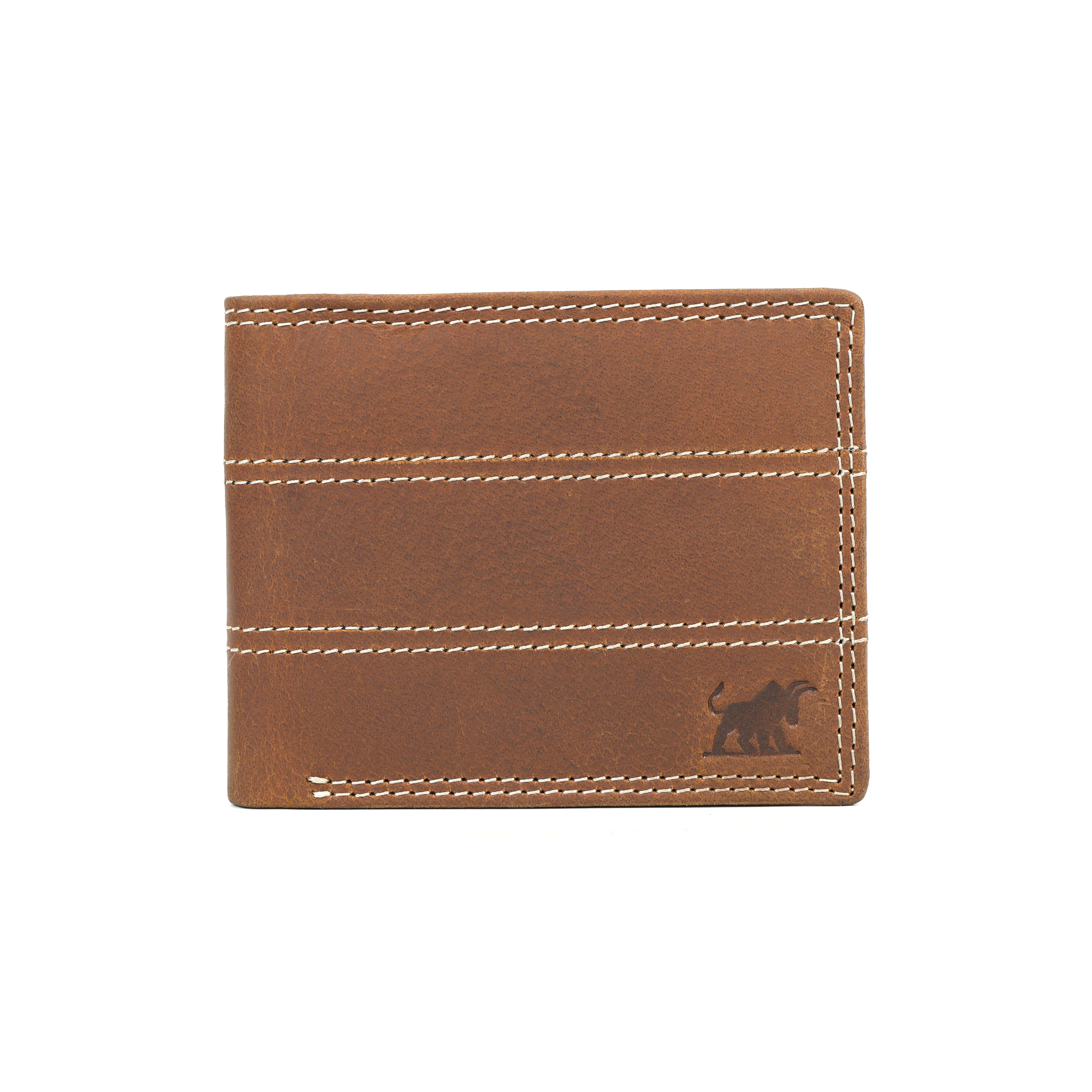 Rugged Stitched Hunter Leather Wallet – Handmade Bifold with Durable Stitching | NZ, Australia & Pacific Islands(GM-17H)