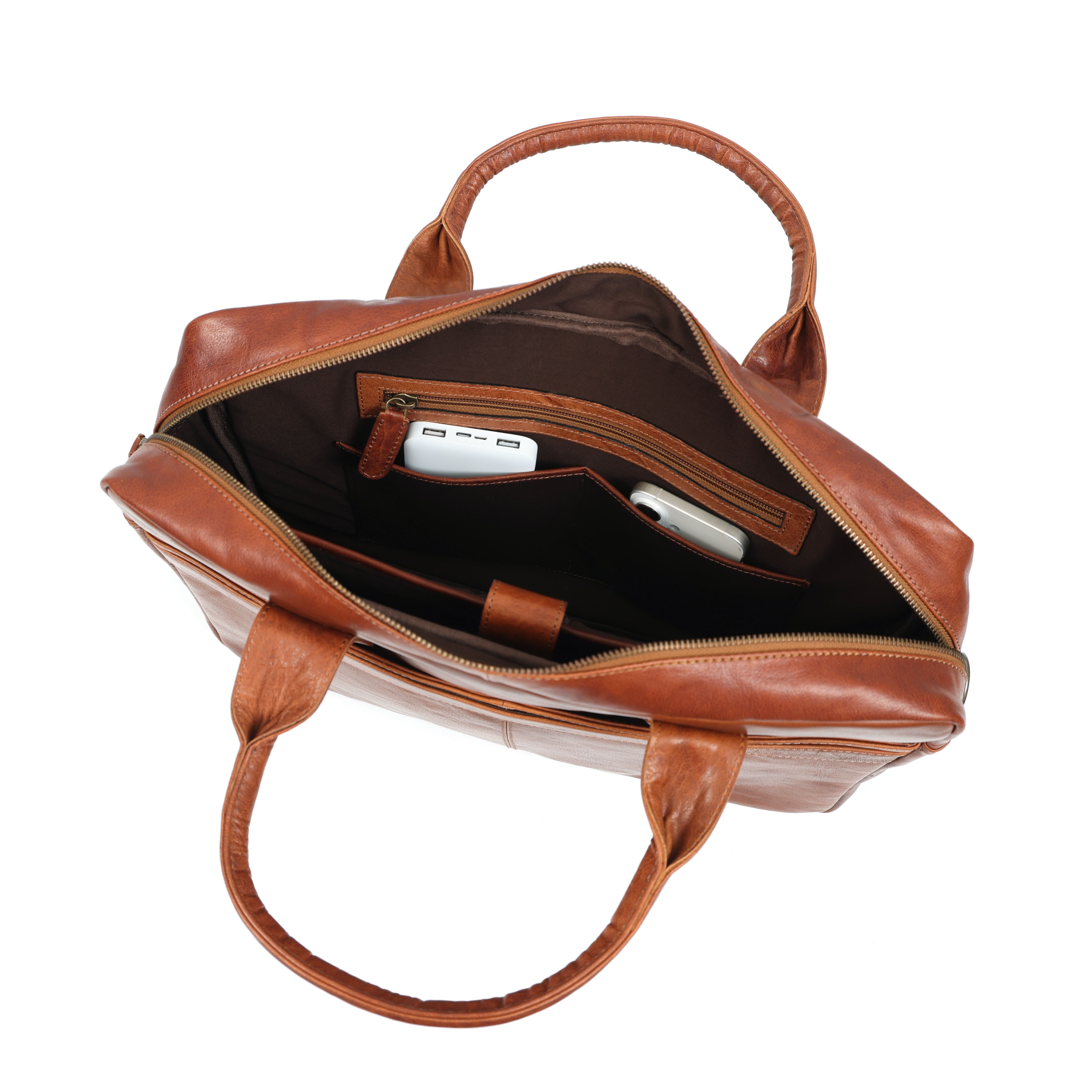 Handcrafted Full-Grain Leather Briefcase for 16-inch Laptops(El-409 limited edition)