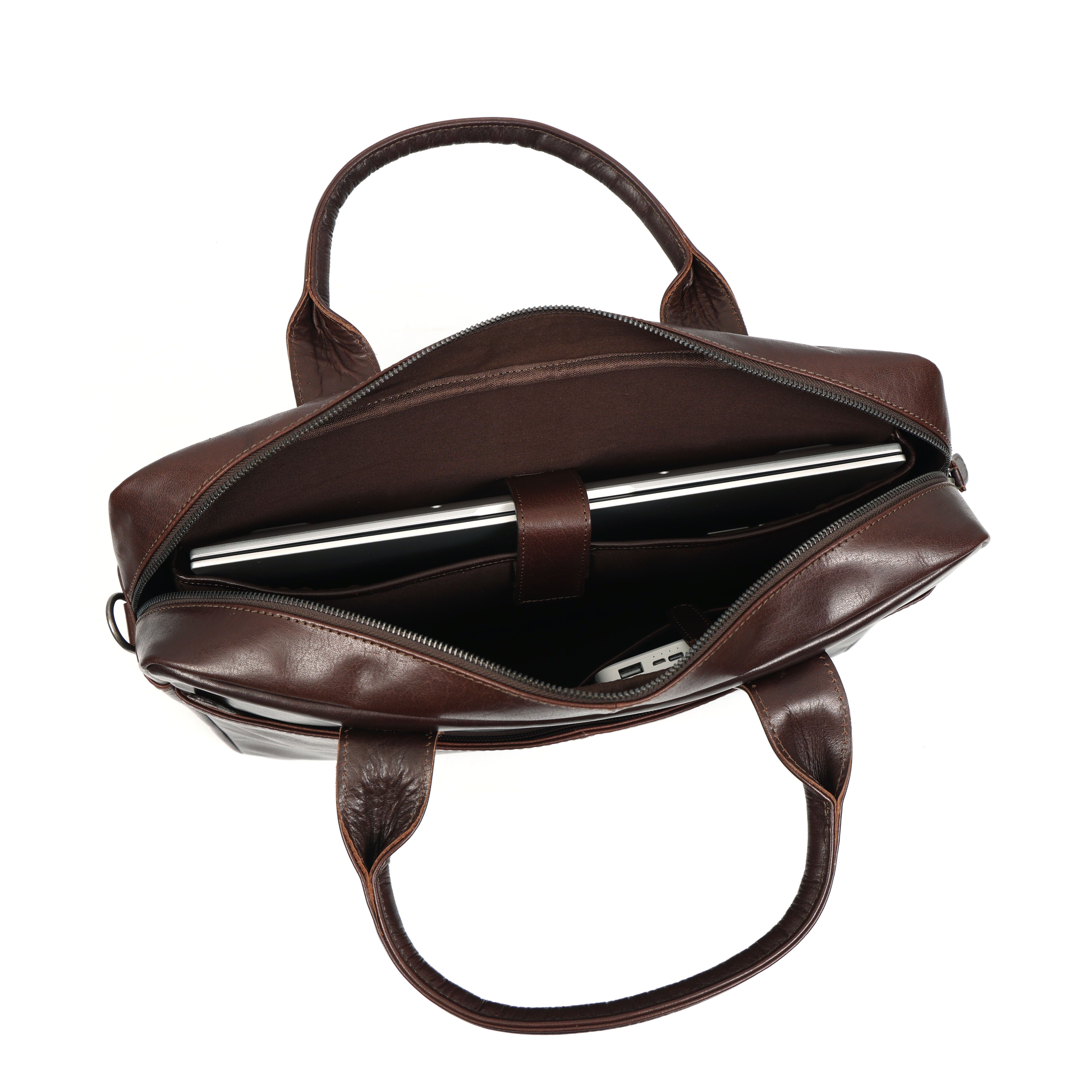 Handcrafted Full-Grain Leather Briefcase for 16-inch Laptops(El-409 limited edition)