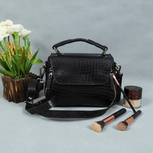 Bucket Sling Bag Croco – Stylish Croc-Embossed Leather Handbag(1568-C)