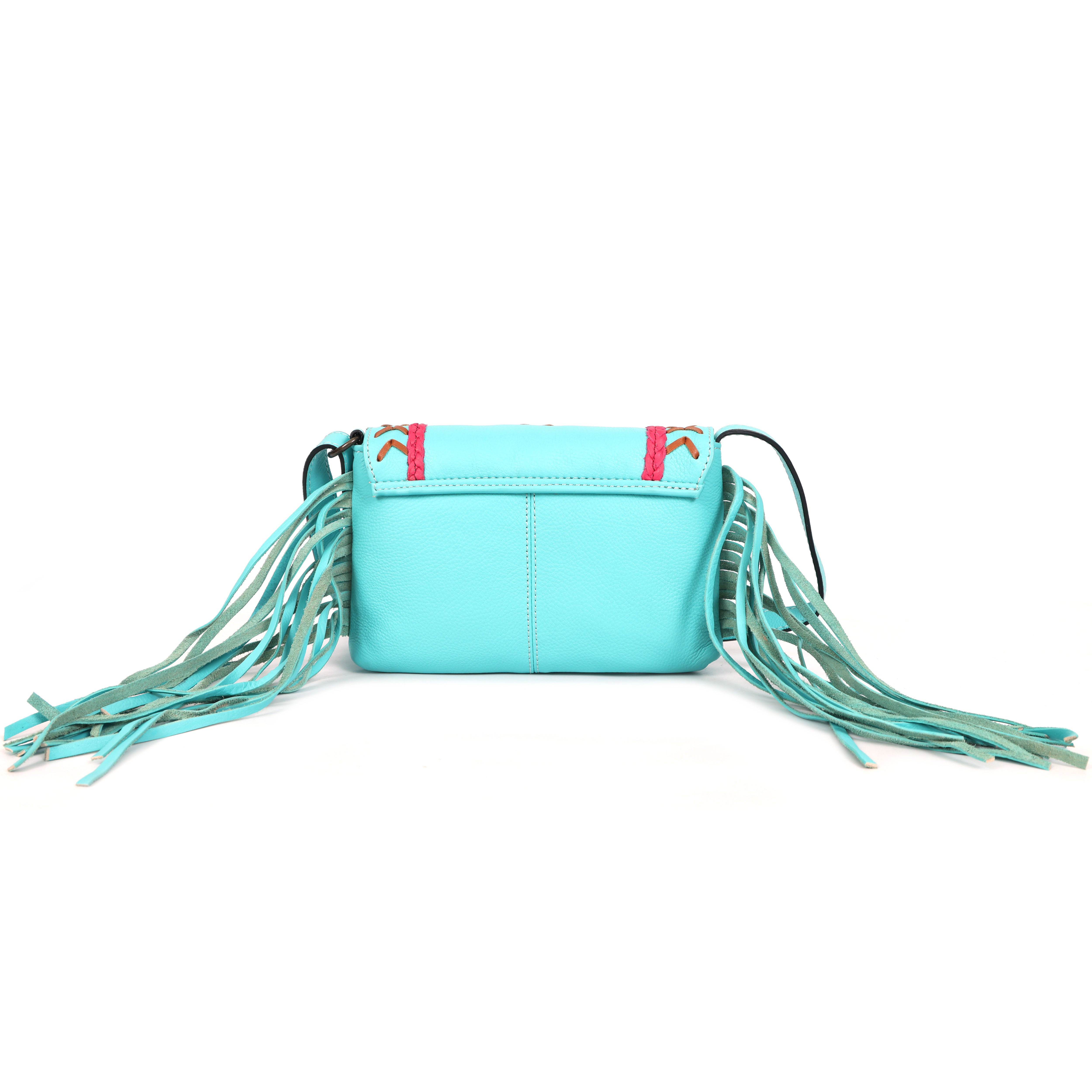 Coachella Sling | Boho Fringe Crossbody with Hand-Tooled Design(EL-GM-48-ON )