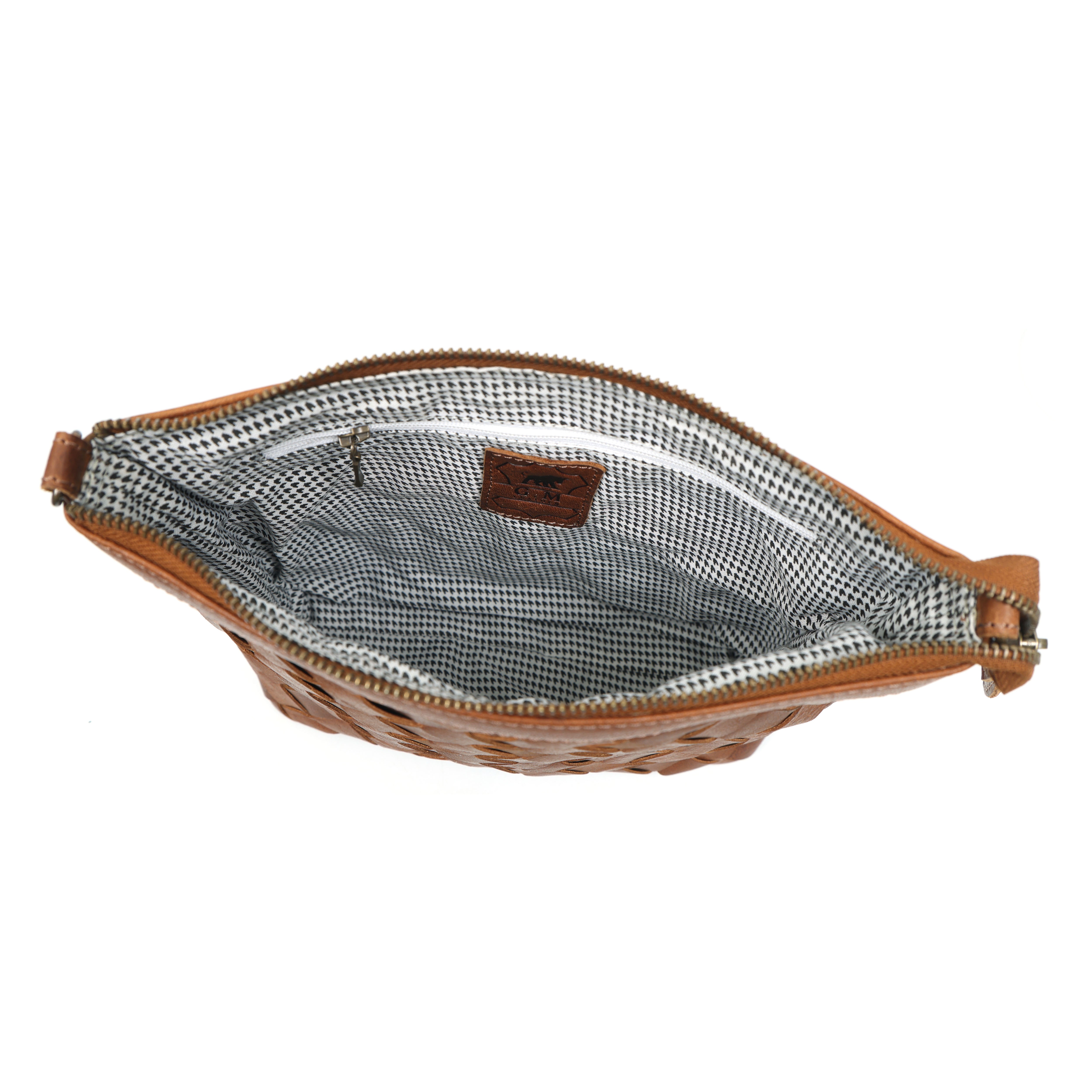 Handwoven Leather Crossbody Bag β Premium Soft Leather Purse for Everyday Use(EL-GM-8440-R)