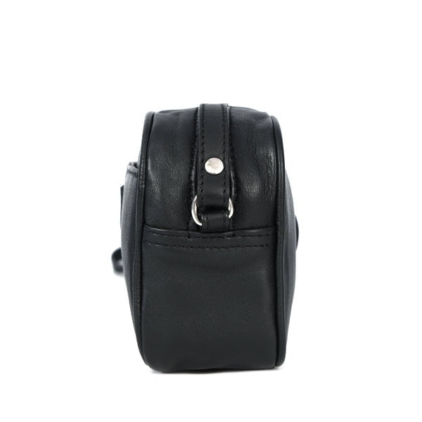 Premium Black Leather Sling Bag – Lightweight Crossbody Purse(BG-1754)