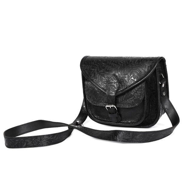 Embossed Leather sling bag stems(BG-1363)
