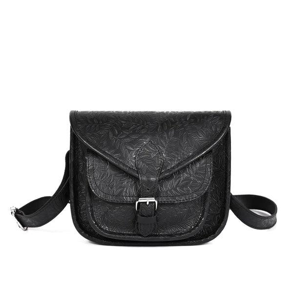 Embossed Leather sling bag stems(BG-1363)