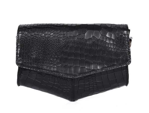 Premium Croc-Embossed Leather Sling Bag | Stylish Crossbody Bag (BG-1602)
