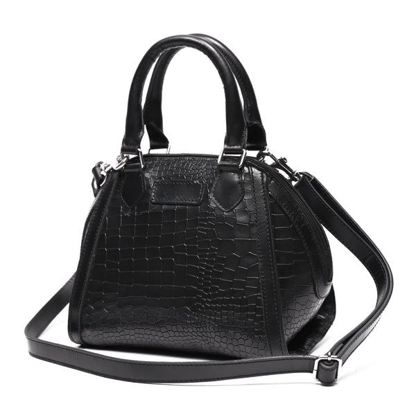 Classic Leather Handbag with Detachable Sling Strap Elegant & Versatile