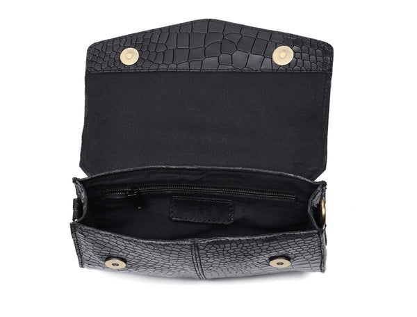 Premium Croc-Embossed Leather Sling Bag | Stylish Crossbody Bag (BG-1602)