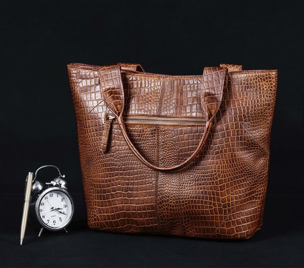 Tote Bag with Leather Accents. Art: BG-1387