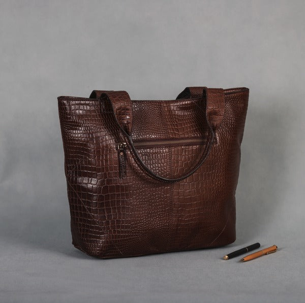 Tote Bag with Leather Accents. Art: BG-1387