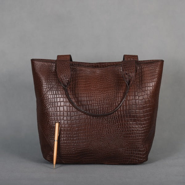 Tote Bag with Leather Accents. Art: BG-1387