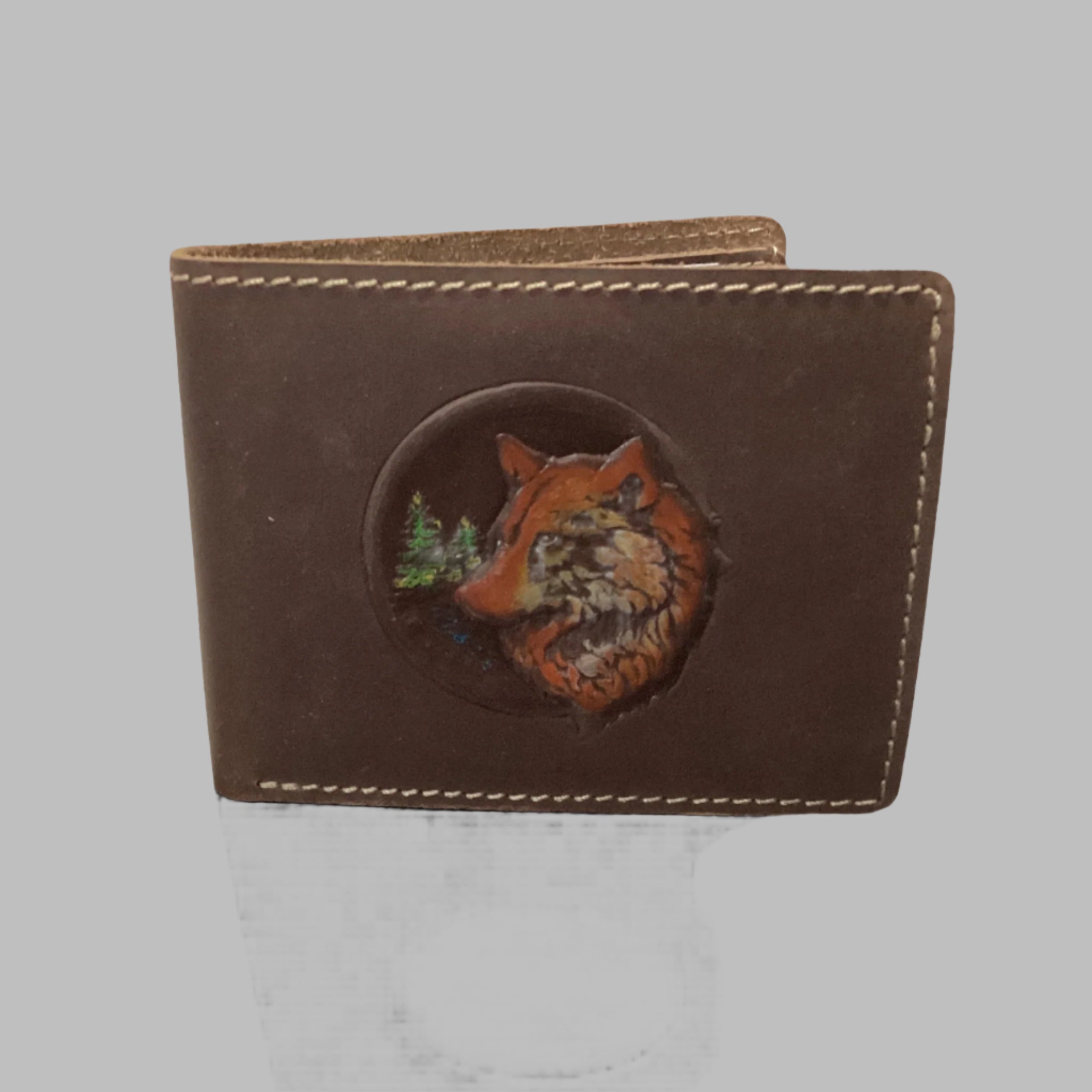 Acrylic Wolf Naked Stitch Wallet (Acrylic Wallet-Wolf 22,28) (Wallet NZ)