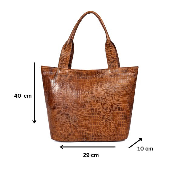 Tote Bag with Leather Accents. Art: BG-1387