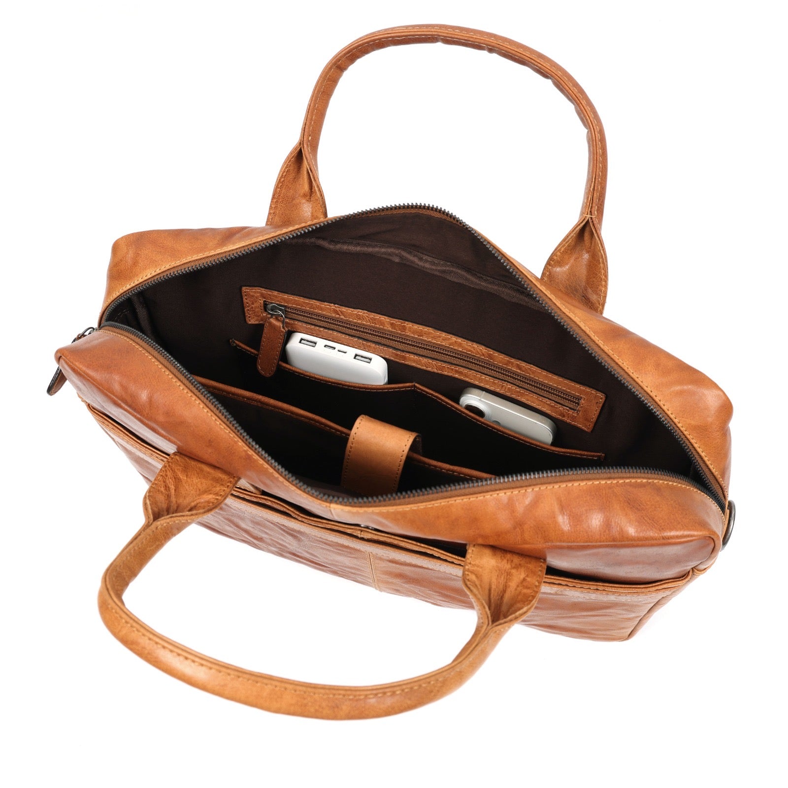 Handcrafted Full-Grain Leather Briefcase for 16-inch Laptops(El-409 limited edition)