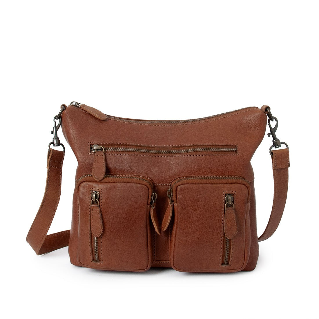 Vintage Leather Crossbody Bag – Convertible Everyday Companion(EL-GM-8441-R)