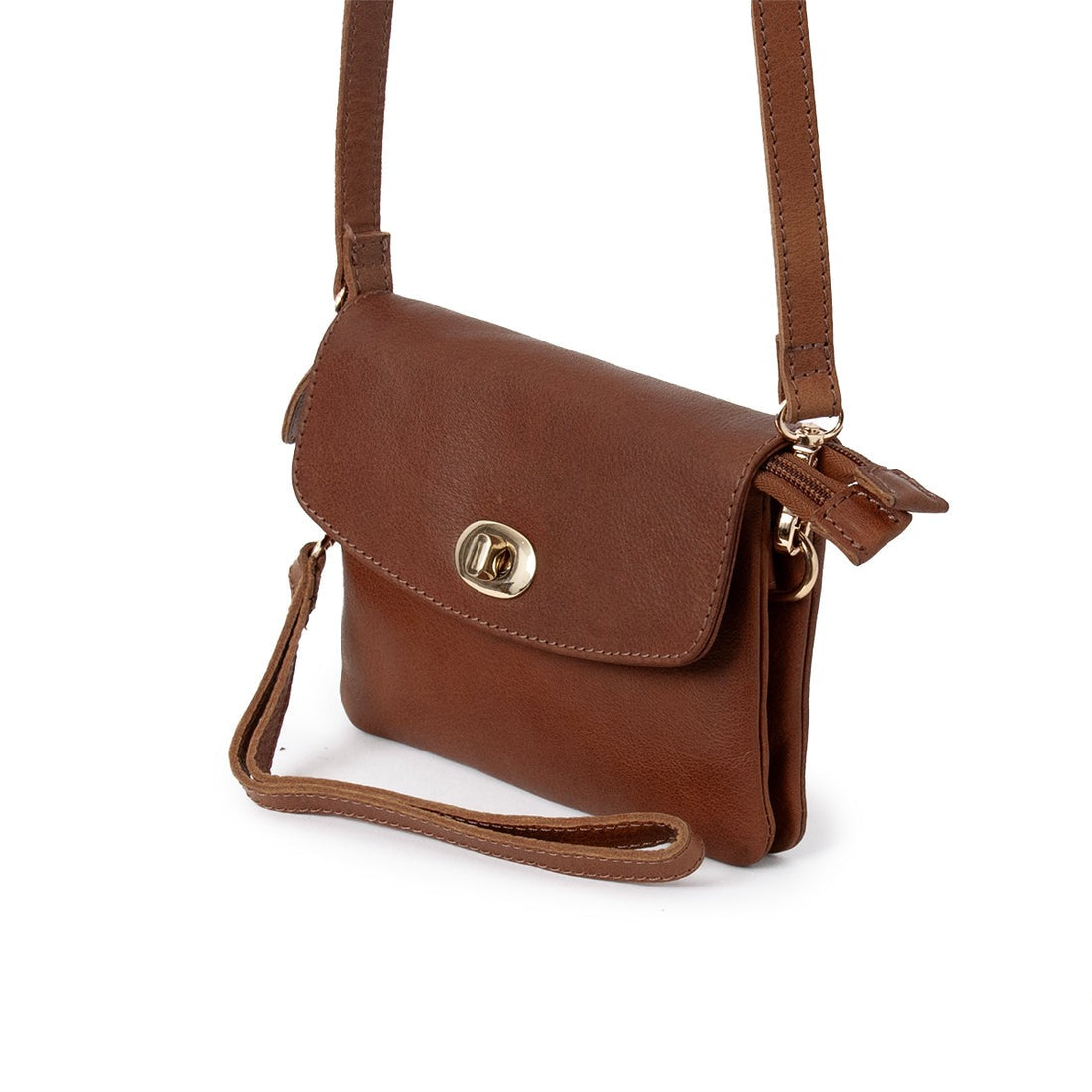 Willow Luxe Leather Sling Clutch – Compact & Chic Everyday Bag(EL-GM-8445-R)