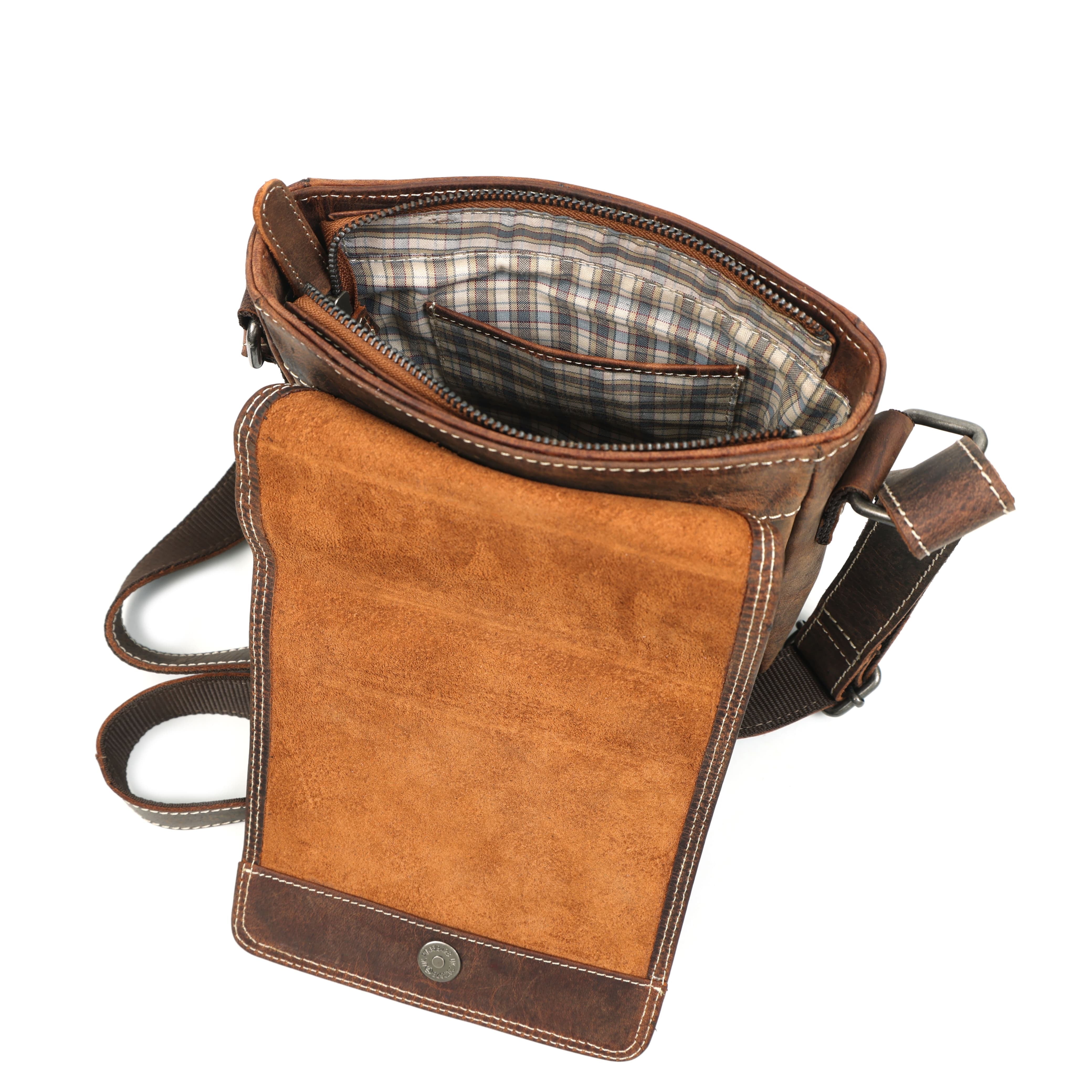 Compact Full-Grain Leather Crossbody Bag – Luxury for the Minimalist Professional (EL-GM-196-V)