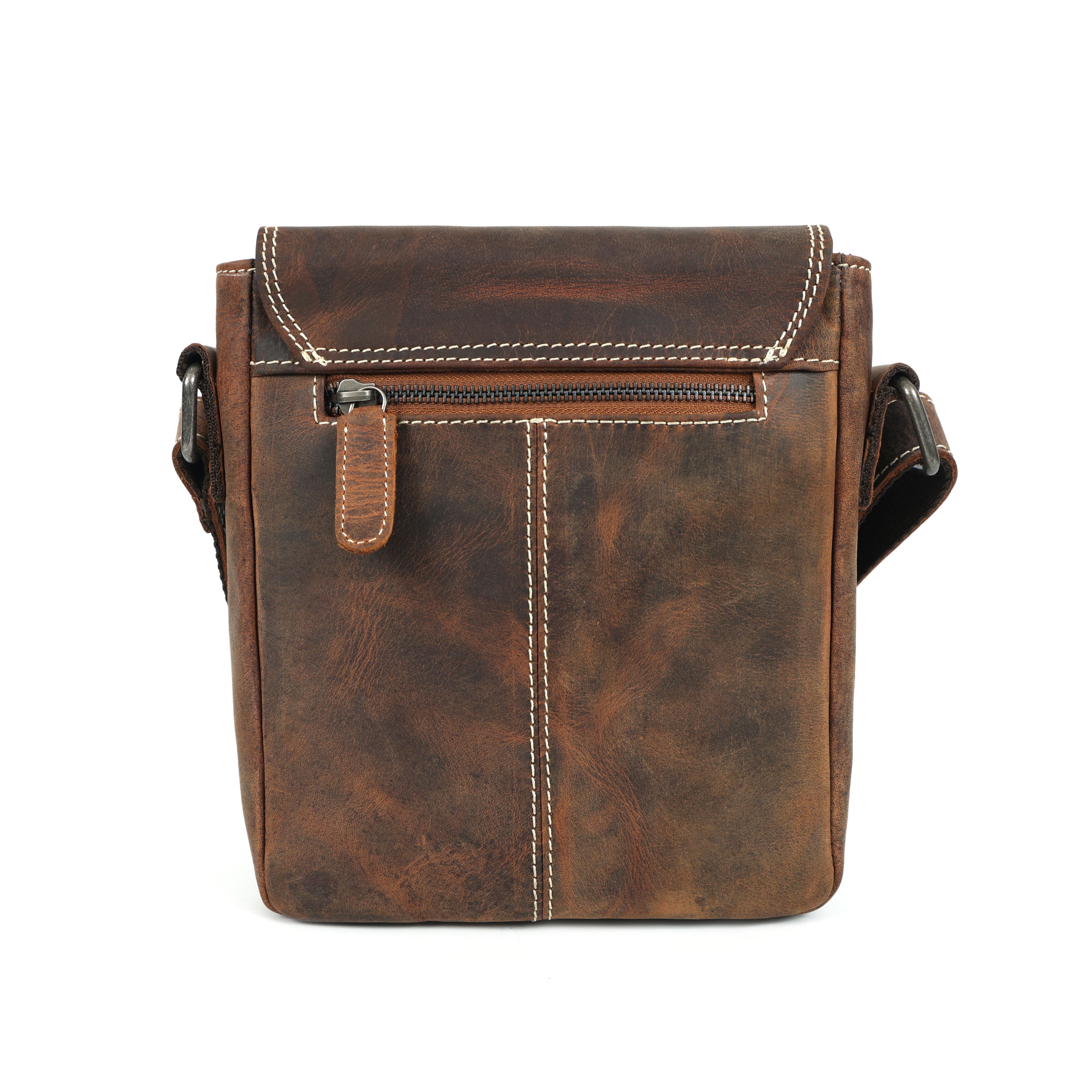 Compact Full-Grain Leather Crossbody Bag – Luxury for the Minimalist Professional (EL-GM-196-V)