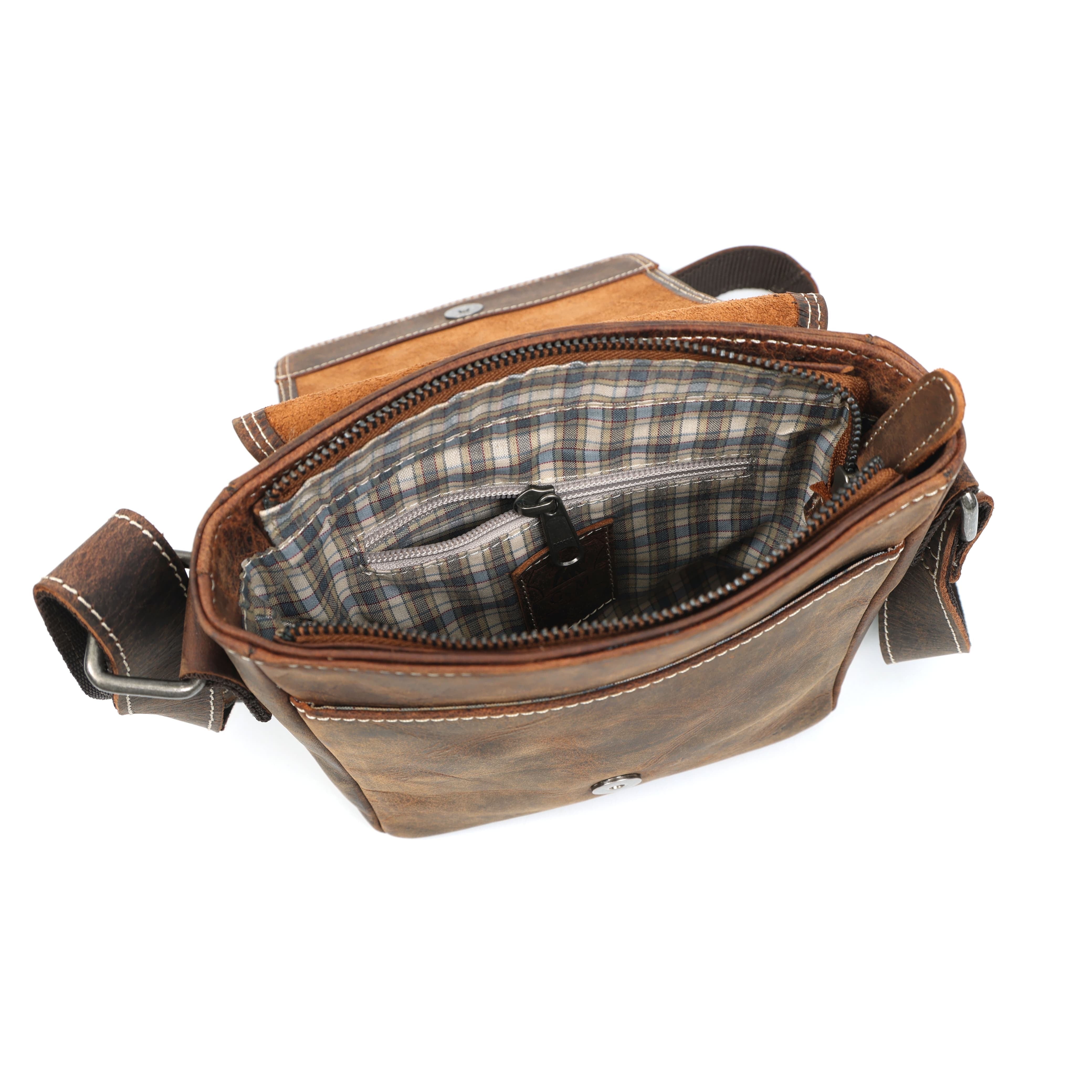 Compact Full-Grain Leather Crossbody Bag – Luxury for the Minimalist Professional (EL-GM-196-V)