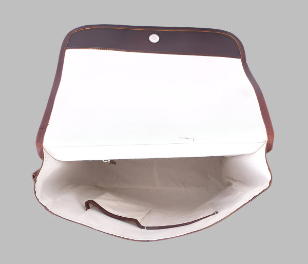 Cherry Brown Leather Messenger Bag – Classic Unisex Crossbody for Work & Travel(BG-1276)