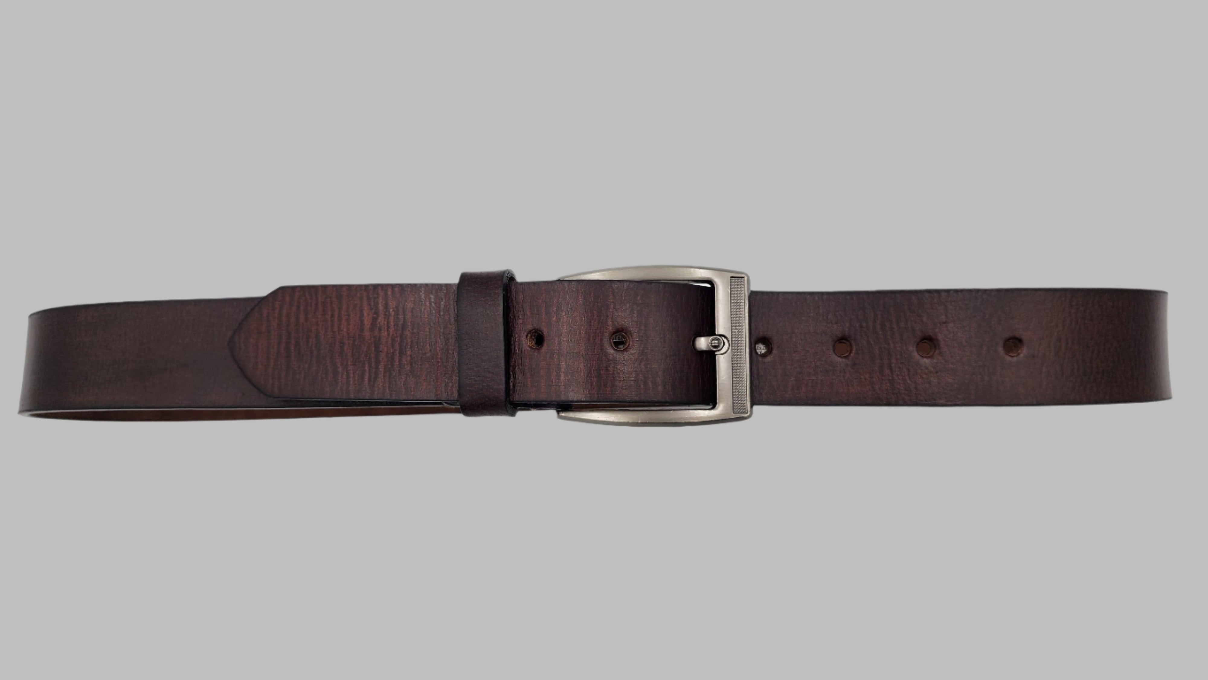 Premium Dark Brown Vein Leather Belt