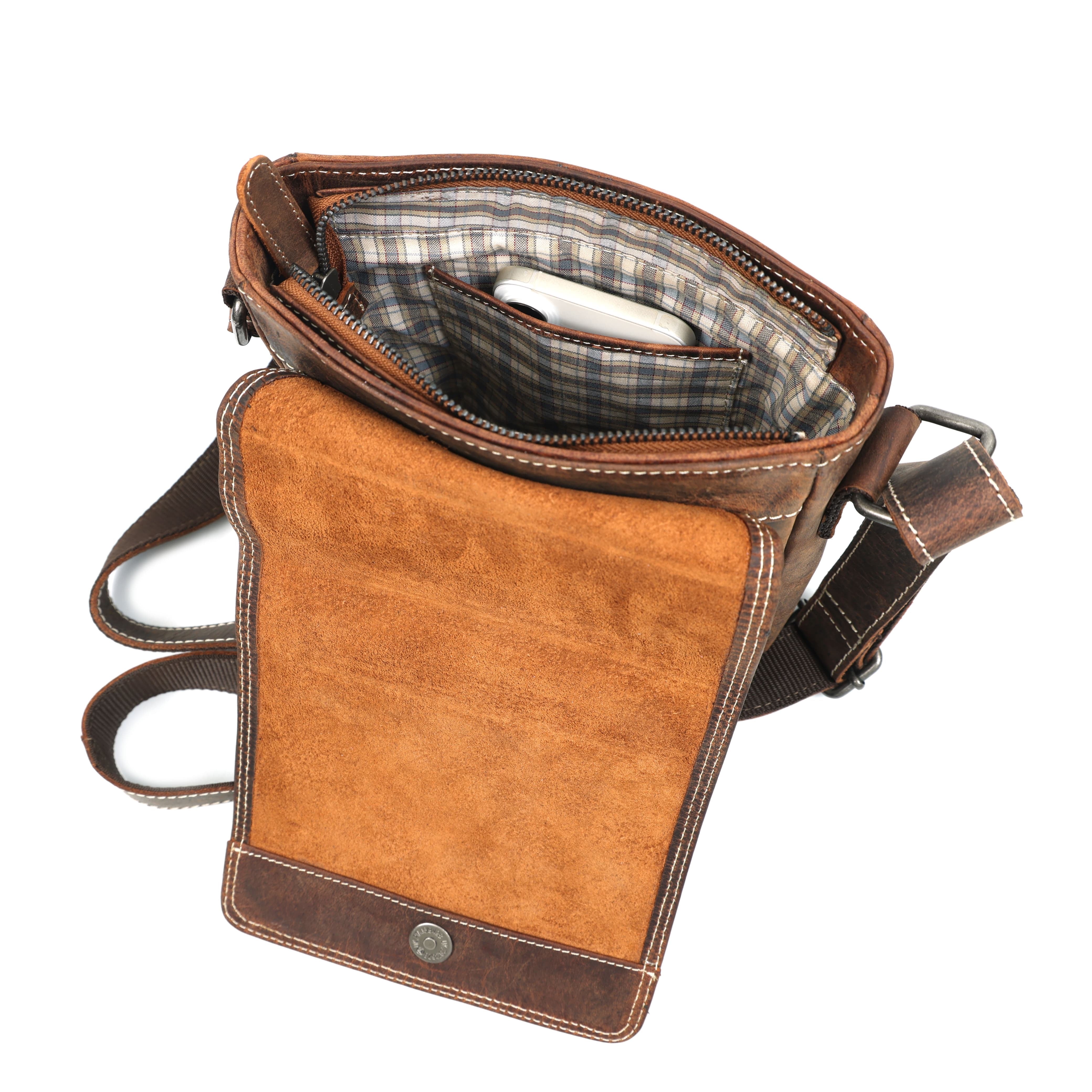 Compact Full-Grain Leather Crossbody Bag – Luxury for the Minimalist Professional (EL-GM-196-V)