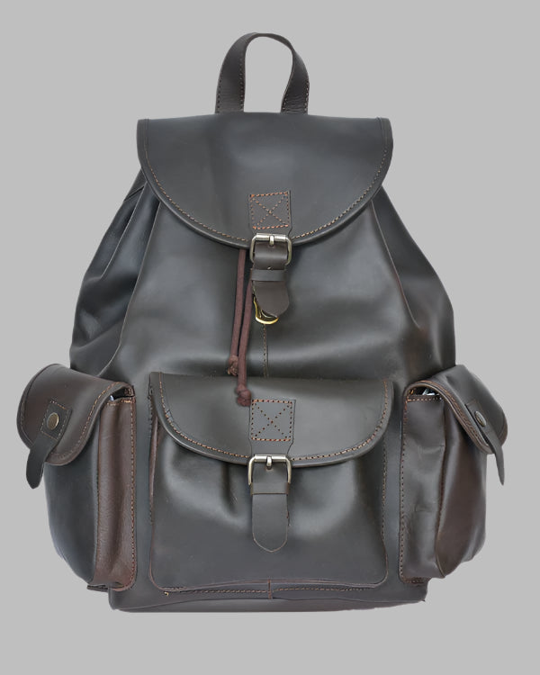 Vintage Brown Leather Backpack