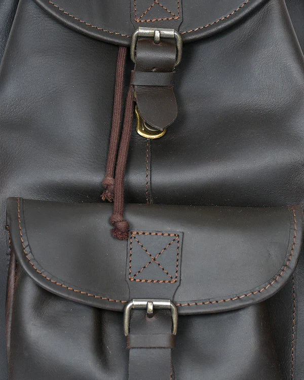 Vintage Brown Leather Backpack