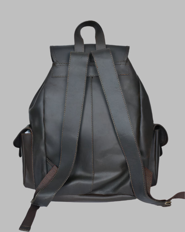 Vintage Brown Leather Backpack