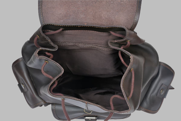 Vintage Brown Leather Backpack