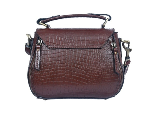 Bucket Sling Bag Croco – Stylish Croc-Embossed Leather Handbag(1568-C)