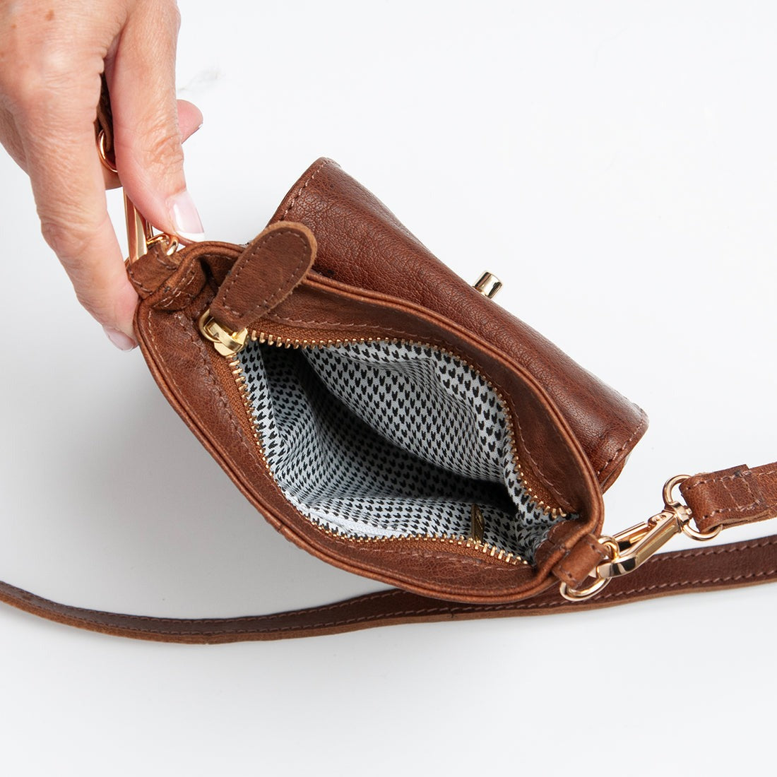 Mini Leather Crossbody Bag (EL-GM-8444-R)