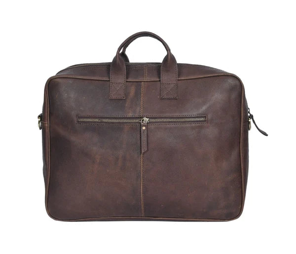 Premium Leather Laptop Bag – Handmade 15" Work Briefcase(BG-1437)