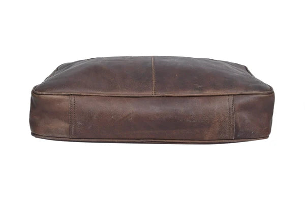 Premium Leather Laptop Bag – Handmade 15" Work Briefcase(BG-1437)