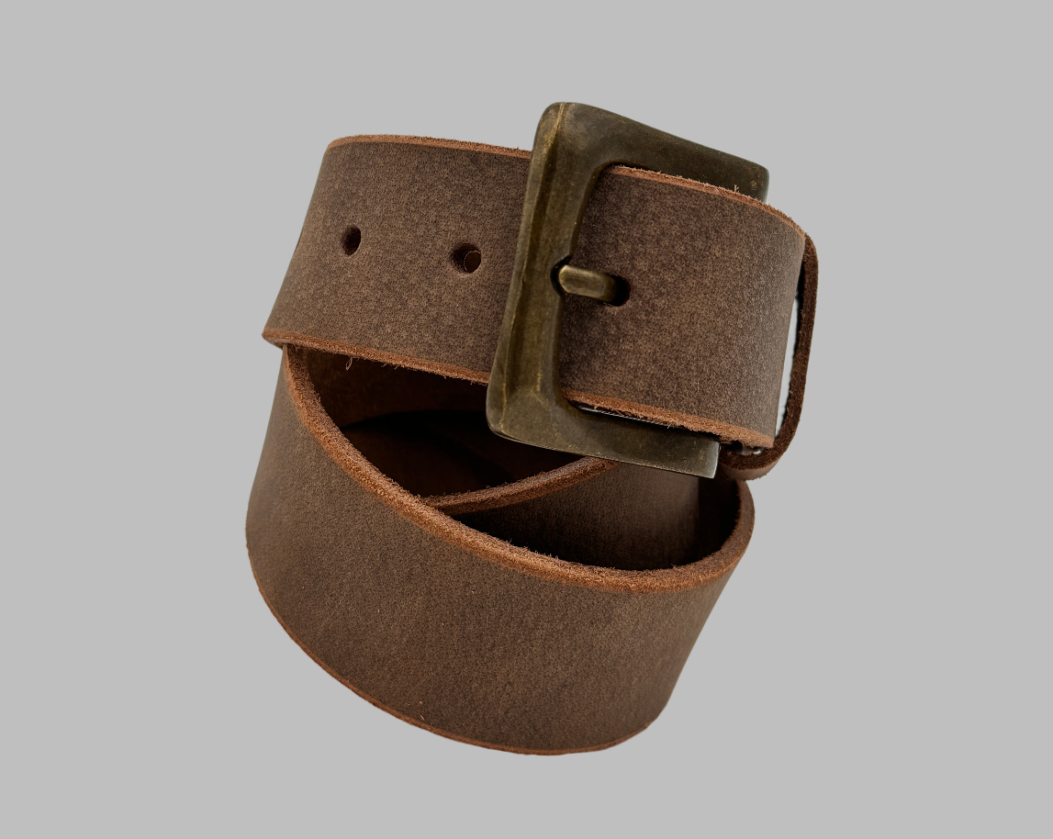 Brown Buff Hunter Leather Belt – Classic Handmade Brown Belt for Men | Durable & Stylish 38mm