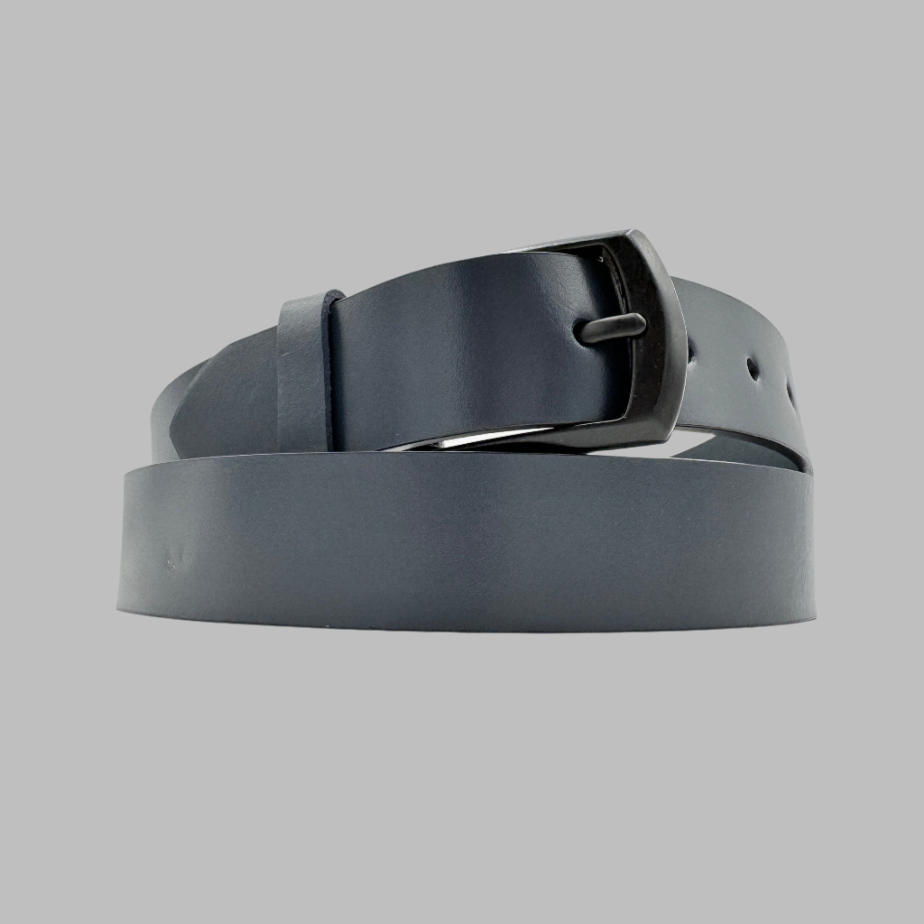 Teal Blue Leather Belt 34mm