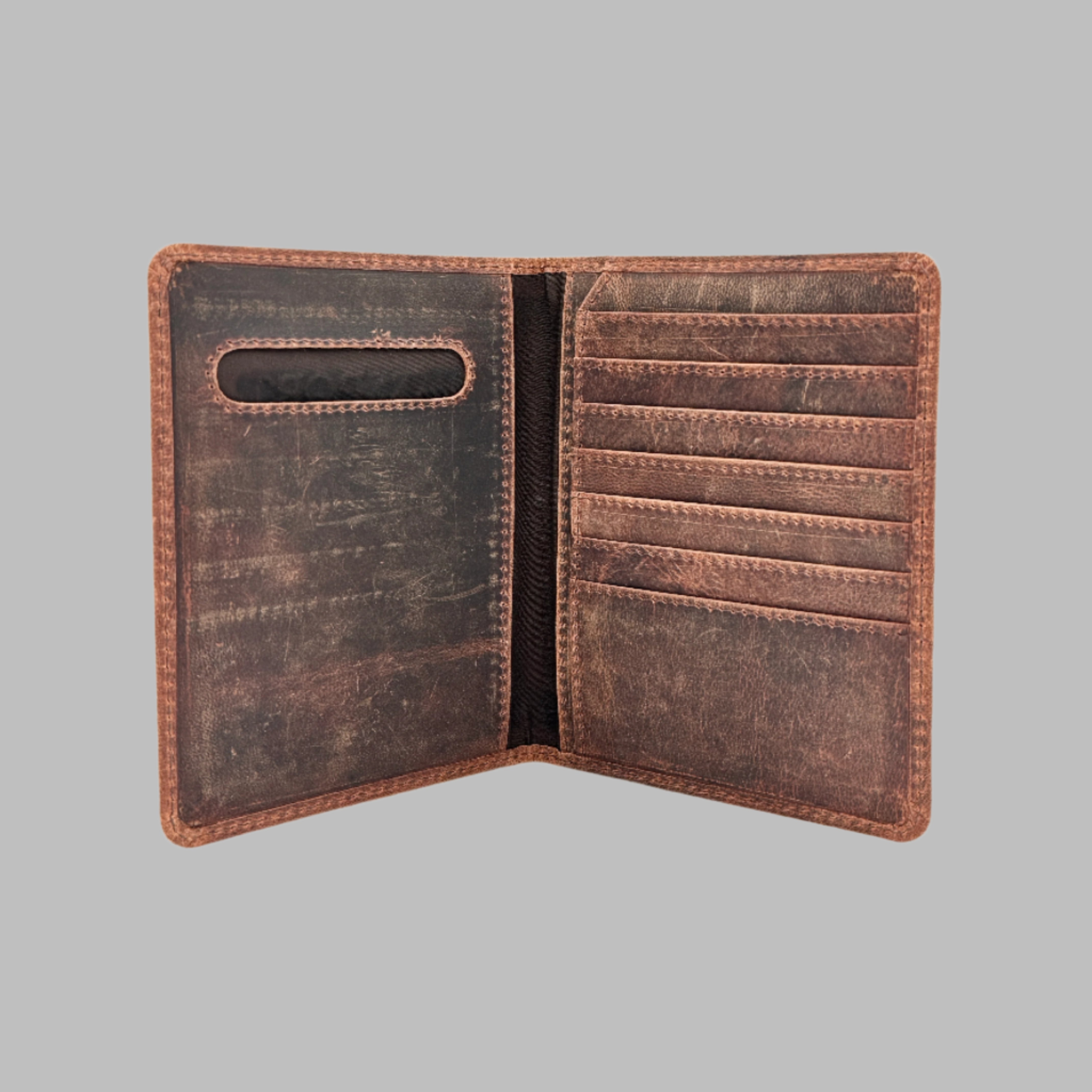 Hunter Leather Passport Holder – Vintage Travel Wallet for Men & Women (NZ & AUS) with card holder
