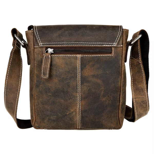 Compact Full-Grain Leather Crossbody Bag – Luxury for the Minimalist Professional (EL-GM-196-V)