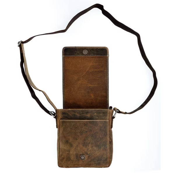 Compact Full-Grain Leather Crossbody Bag – Luxury for the Minimalist Professional (EL-GM-196-V)