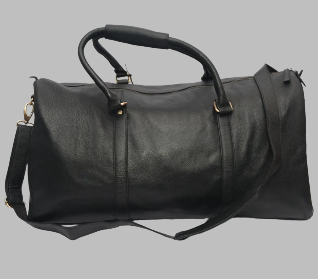 Premium Black Leather Duffle Bag – Men's Weekender & Travel Bag | NZ & AUS