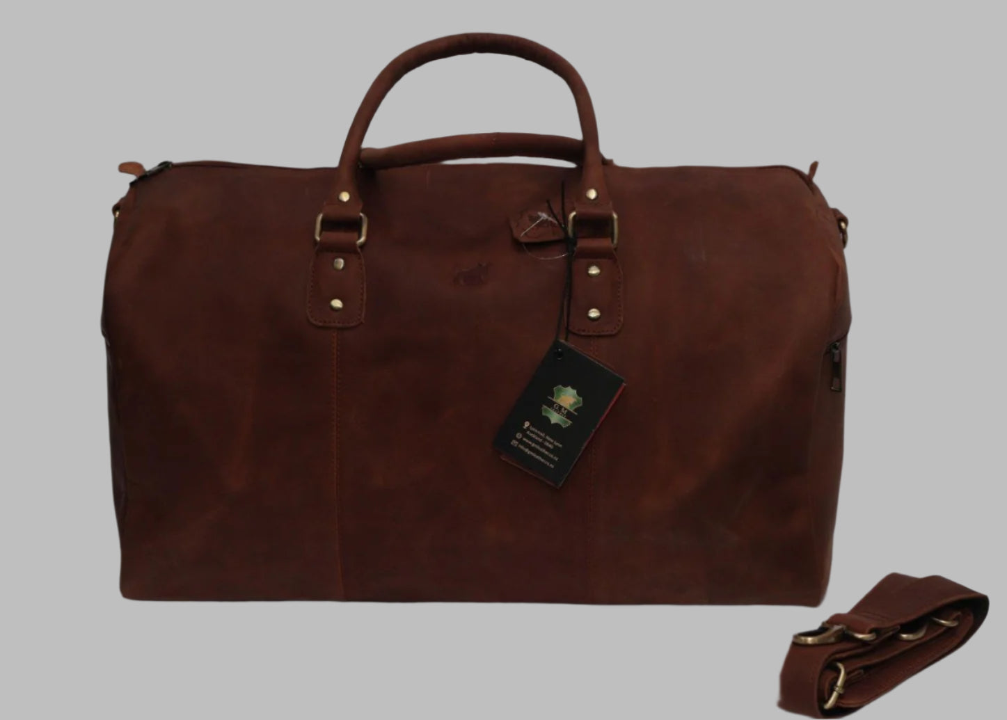 Hunter Premium Full-Grain Leather Duffle Bag – Rugged Travel & Weekend Bag for NZ & Australia