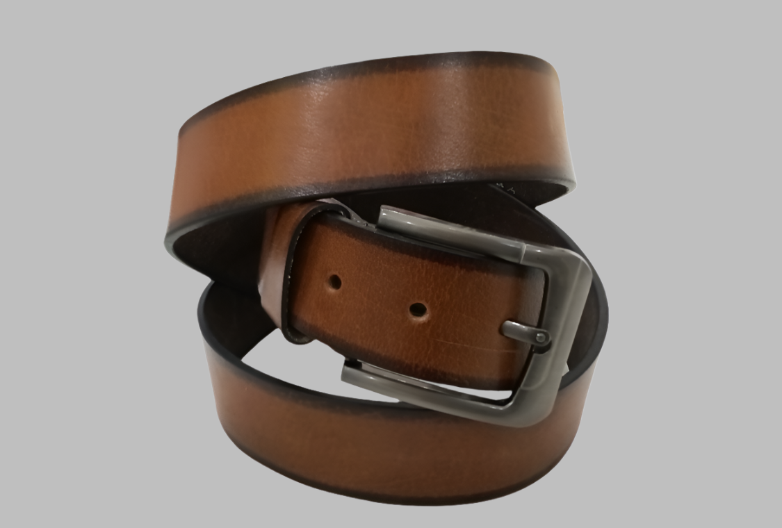 Premium Brown/Black Leather Belt 38mm