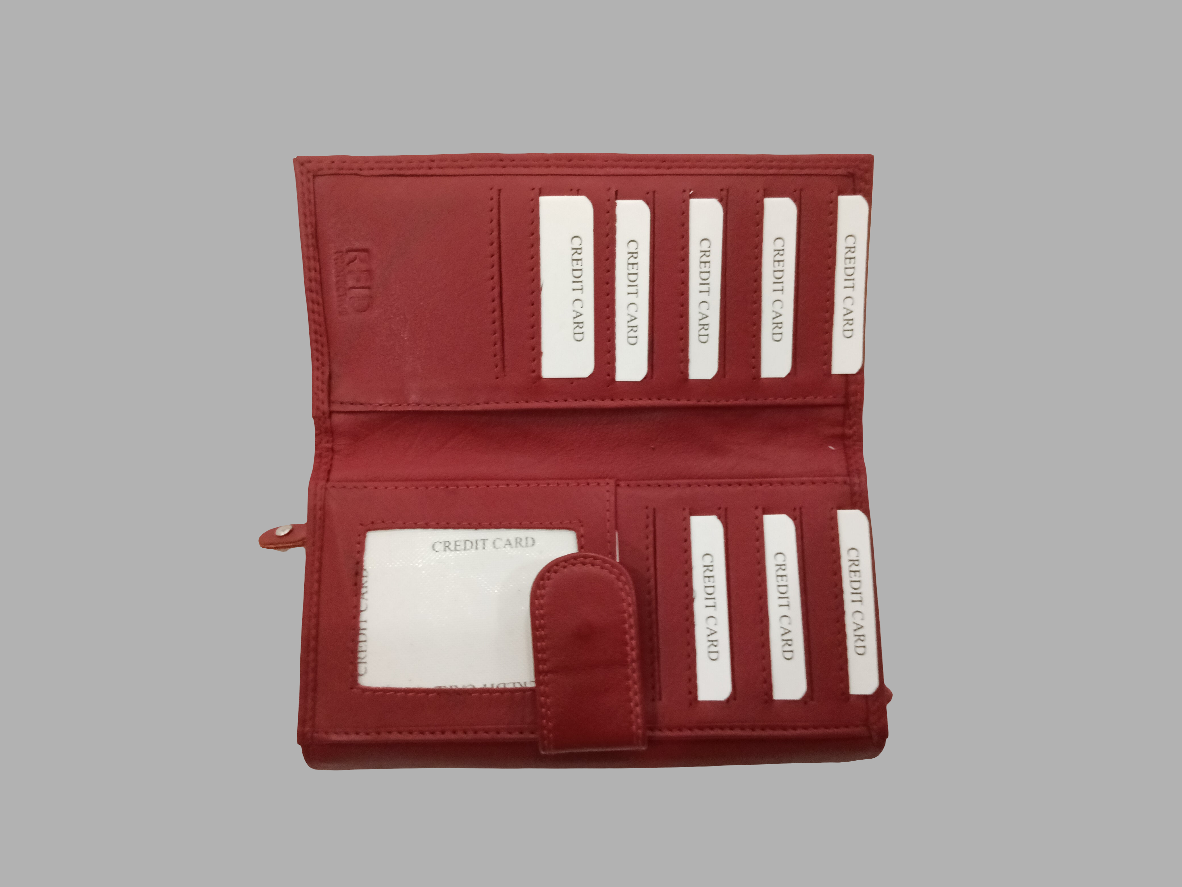 Premium Ladies Leather Clutch Wallet | Stylish RFID Protection