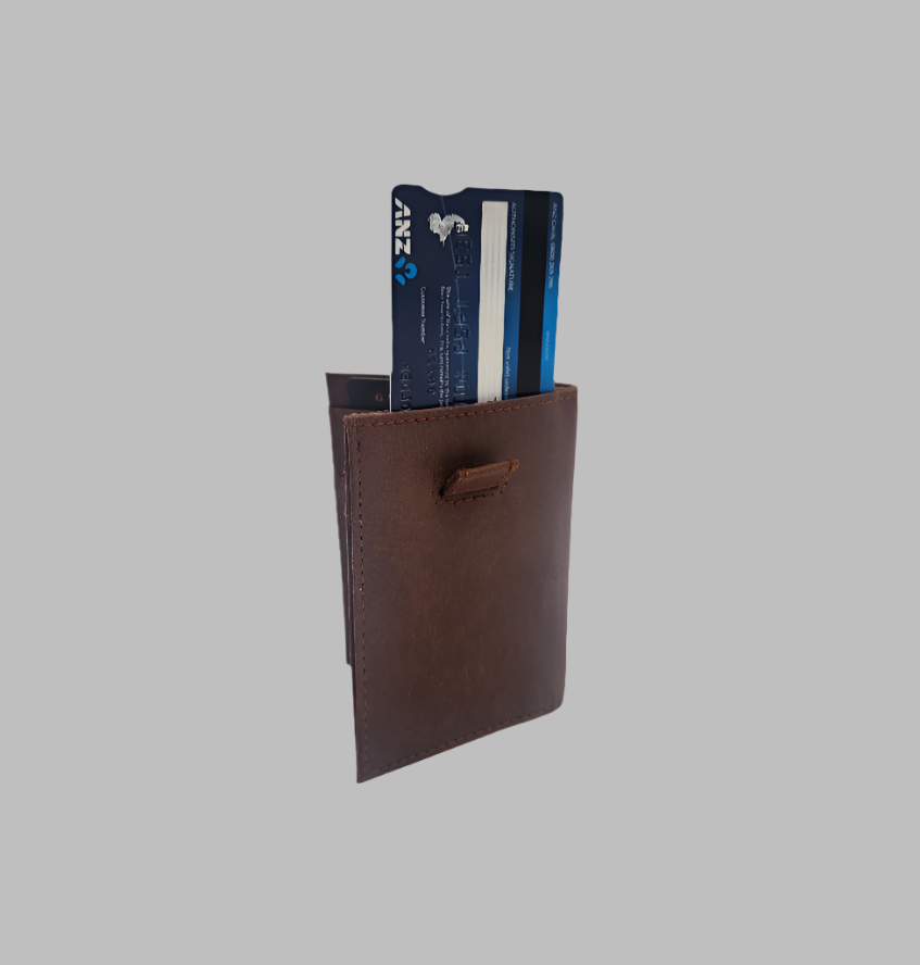 Premium Genuine Leather Card Holder – Slim, RFID Blocking, Travel-Ready Wallet for Men & Women (NZ, Australia & Pacific Islands)(BR-CRD-01)