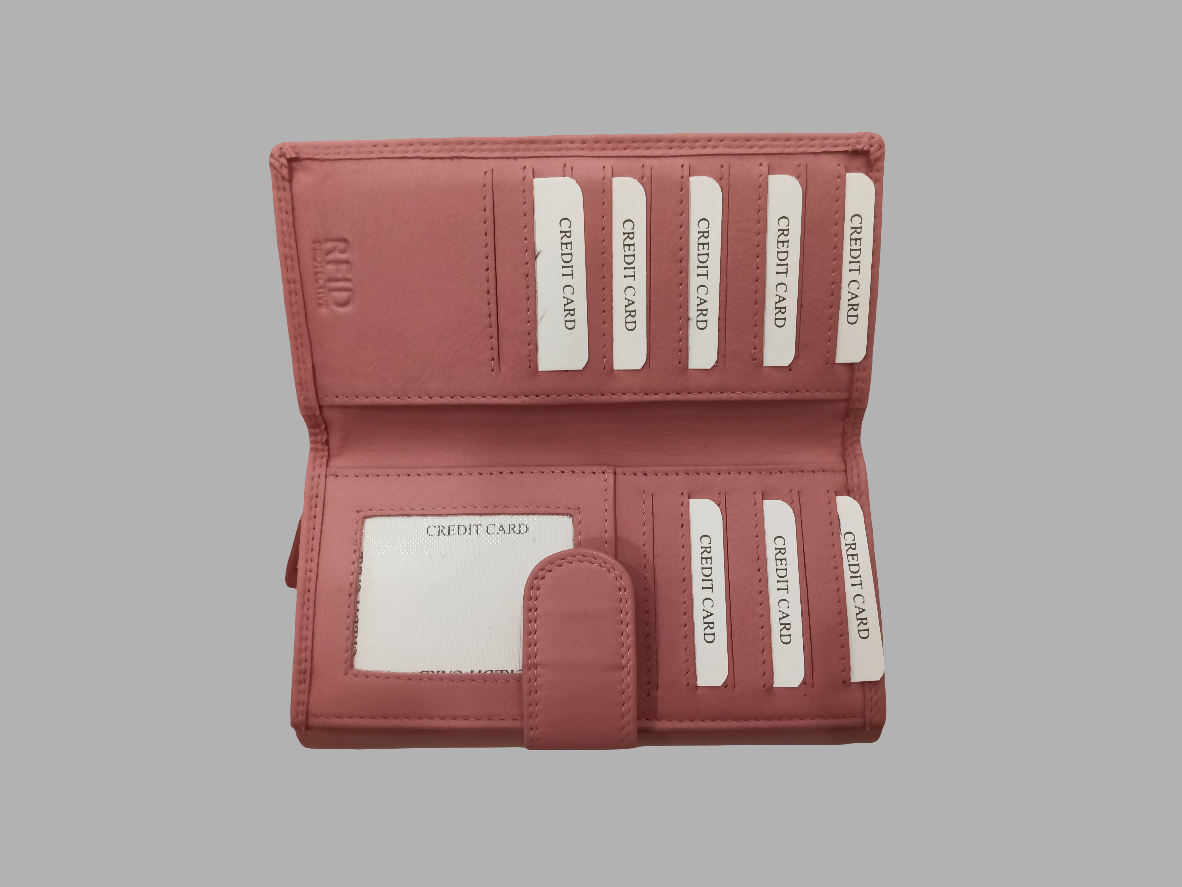 Premium Ladies Leather Clutch Wallet | Stylish RFID Protection