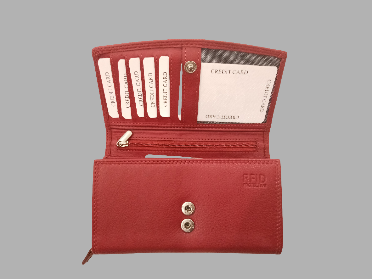 Premium RFID Ladies Leather Clutch Wallet – Green | Elegant & Secure Design for NZ & AUS