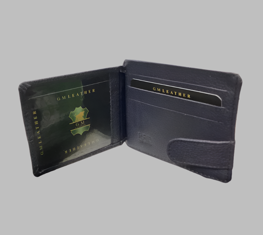 Slim Leather Card Holder with Strap – Secure & Minimal (upper loop 263- BH)