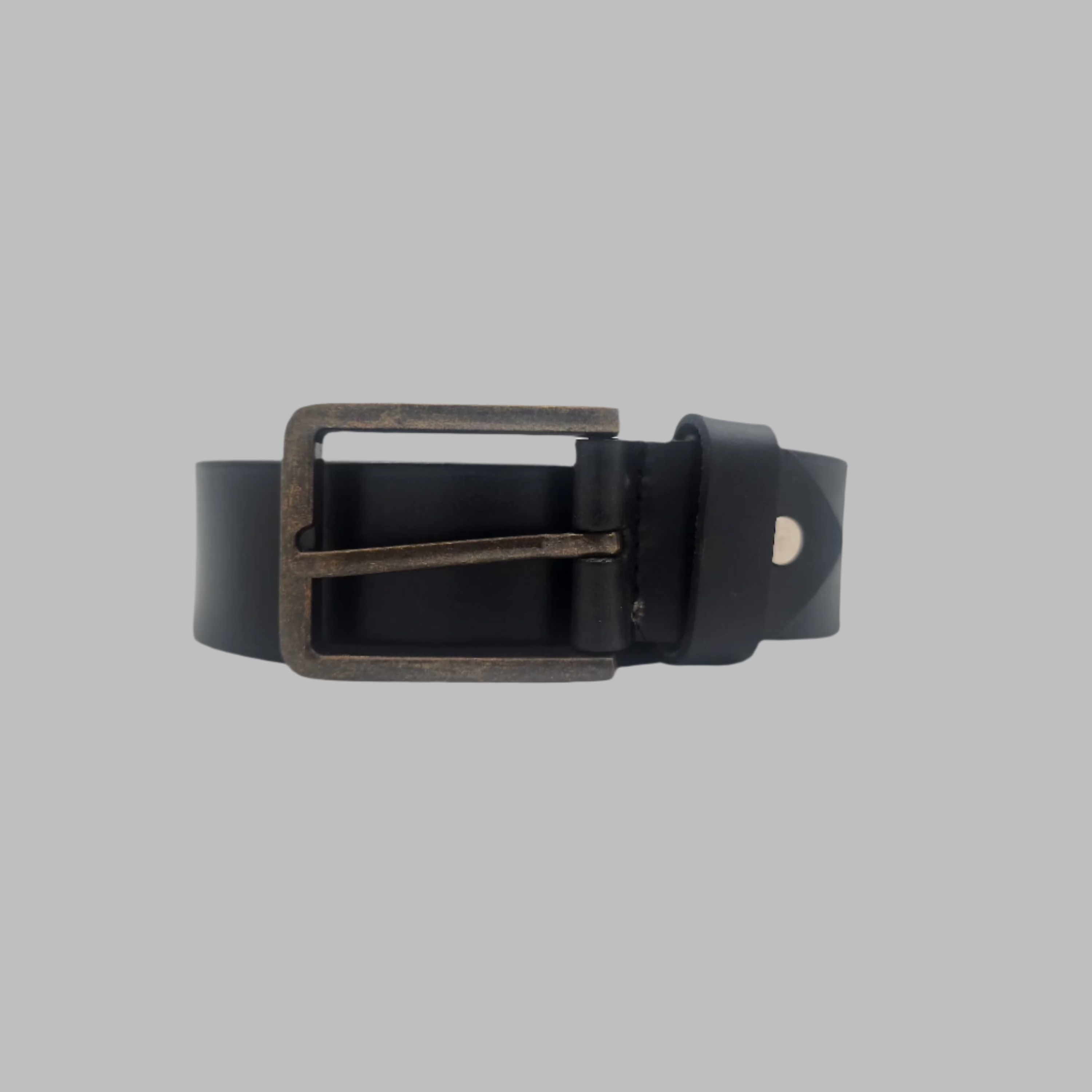 Men's Genuine Leather Belt Basic Black 34mm (Monk Belt)