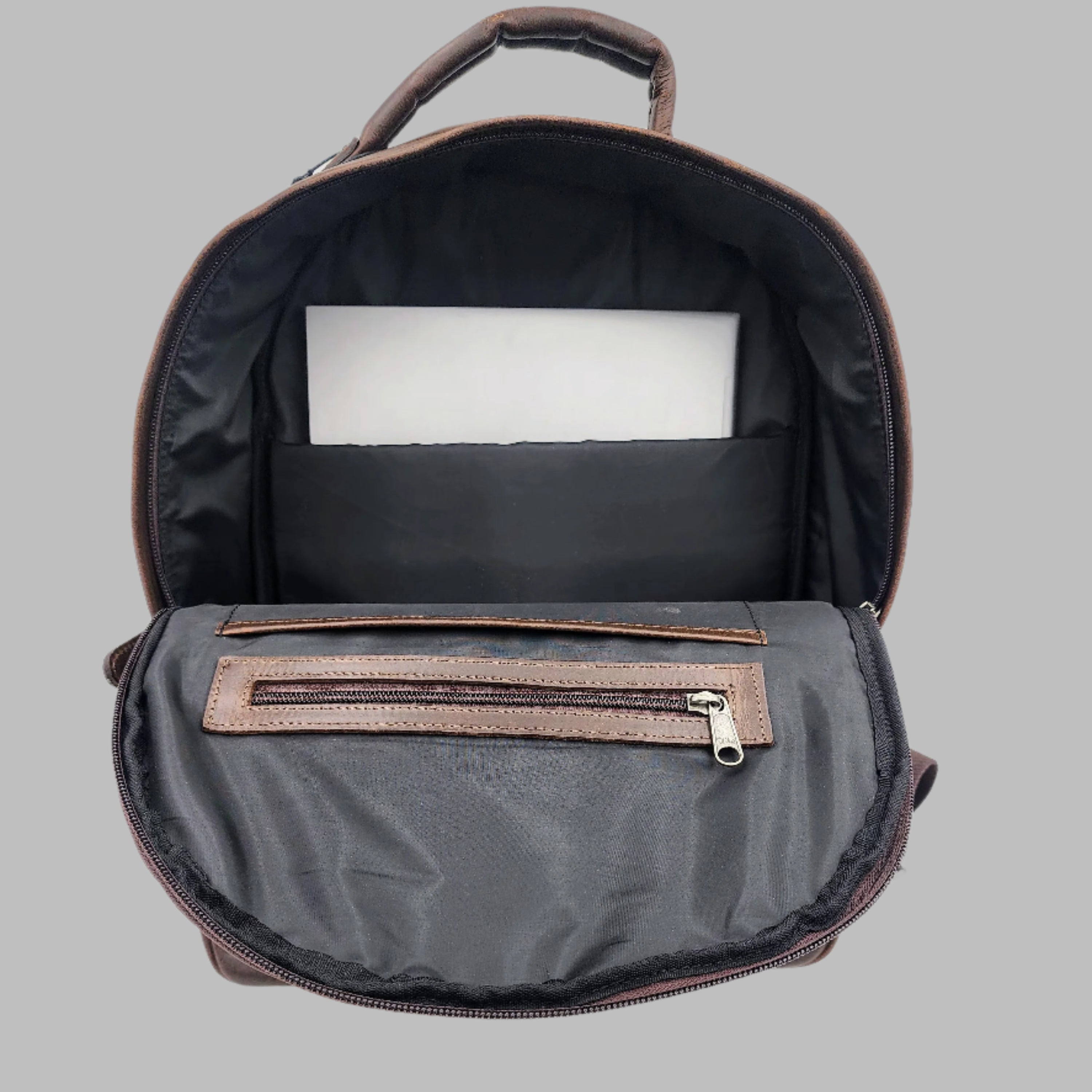 Premium Genuine Leather Backpack – Stylish & Durable Laptop Bag(EL-GM-29-E)