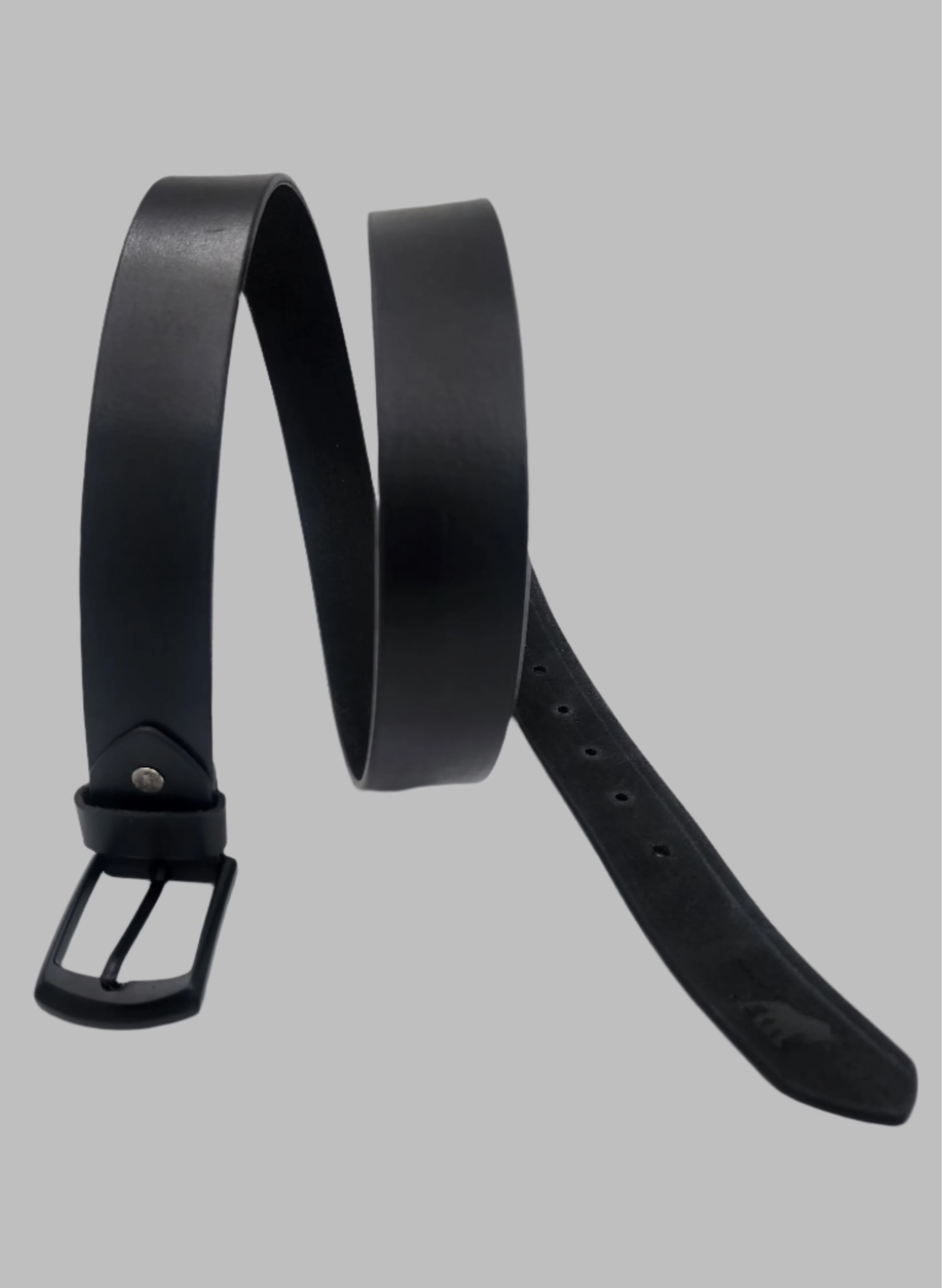 Men's Genuine Leather Belt Basic Black 34mm (Monk Belt)